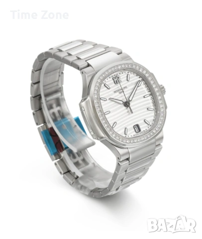 Patek Philippe Nautilus 35mm Steel Diamond White Dial Дамски, снимка 5 - Дамски - 53026110