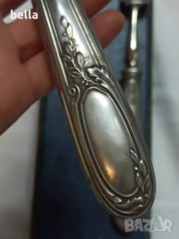 2 Посребрени стари прибора за месо и др, снимка 6 - Антикварни и старинни предмети - 47365777