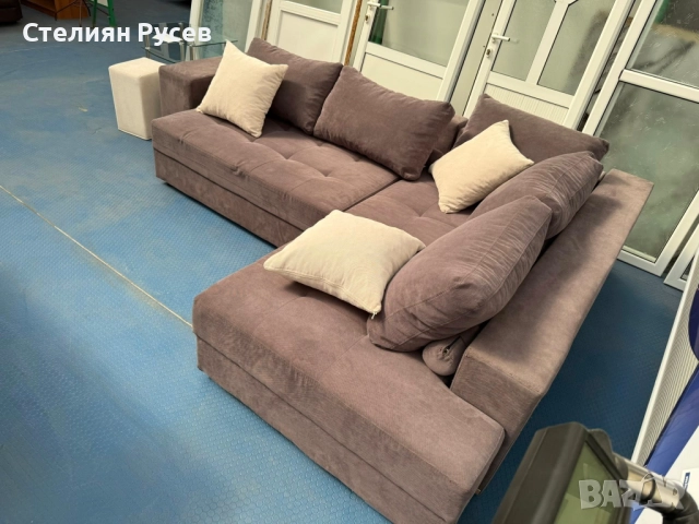 1108 разтегателен ъглов холов Диван / канапе с ракла и функция сън + табуретки -цена 1 000 лв или 51, снимка 3 - Дивани и мека мебел - 51976026