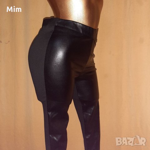 INFINITY S Черен клин от кожа и трико , снимка 5 - Клинове - 34951434