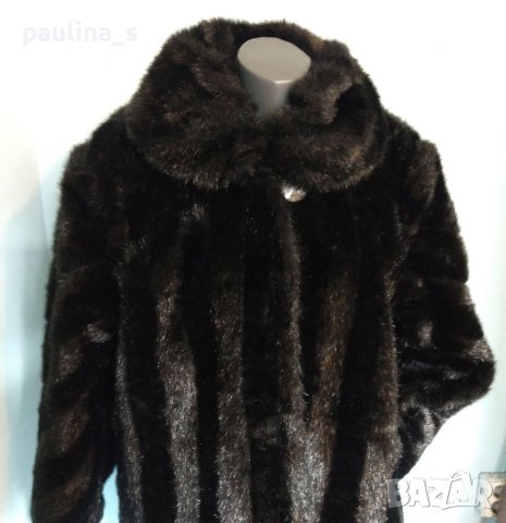 Два броя / Много ефектно палто от еко косъм с вата / голям размер , снимка 3 - Палта, манта - 38794460