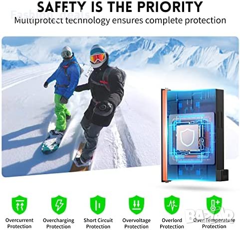 Нова Резервна батерия съвместима с Insta 360 X3 1800 mAh Аксесоар, снимка 5 - Друга електроника - 40172037