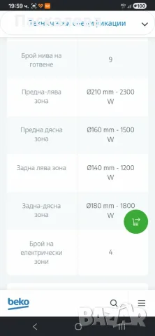 продавам плот за вграждане BEKO HIC64401, снимка 4 - Котлони - 55795925