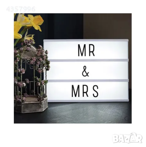  Магнитен светещ LED панел с букви 