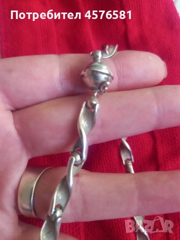 рядка плетка сребро 925 40,65гр 49см, снимка 2 - Колиета, медальони, синджири - 54322339
