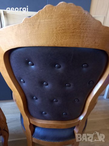 Дъбово кресло масив, снимка 7 - Столове - 38459512