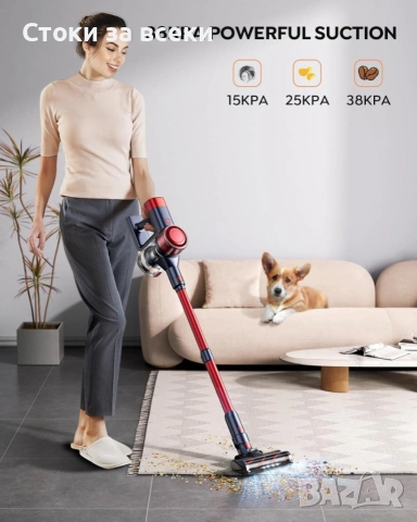 ЛИКВИДАЦИЯ 1 бр. Безжична прахосмукачка Cordless Vacum Cleaner Buture VC50 Red, снимка 7 - Прахосмукачки - 53226029