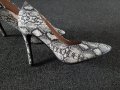 Дамски стилни обувки на ток със змийски принт 38 номер, снимка 2
