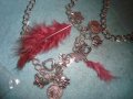 КОМПЛЕКТ КОЛИЕ и ГРИВНА МОДНИ БИЖУТА СРЕБРИСТИ с ВИСУЛКИ ПЕРЦА 9288, снимка 9