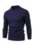 Елегантен мъжки топъл пуловер със средно деколте, 6цвята - 023, снимка 4