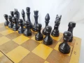 Стар дървен шах в пълен коплект, снимка 14