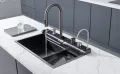 Мултифункционална Кухненска Мивка с 2 Водопада и дигитален дисплей, снимка 1