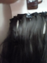 60 см Екстейшан коса различни цветове ,омбре ,черно и руса с черна , снимка 4