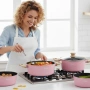 Cheffinger - Розов комплект тенджери, с мраморно покритие, здравословно готвене без залепване, снимка 2