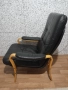 Скандинавско кресло от естествена кожа!, снимка 2