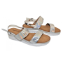Дамски летни сандали в сребристо , снимка 1 - Сандали - 44524210