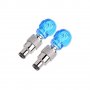 0499 Светещи LED капачки за вентили, череп, син, 2бр, снимка 5