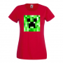 Дамска тениска Creeper Face 2 майнкрафт Minecraft,Игра,Забавление,подарък,Изненада,Рожден Ден., снимка 5