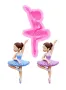 Висока Балерина момиче на 1 крак с кос силиконов молд форма фондан гипс декор, снимка 1