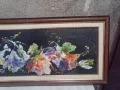 картина натюрморт 68х29см и вътре 59х19.3см подписана, снимка 3