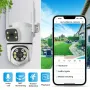 Двойна Smart WiFi безжична IP камера 5MP всяка, FULL-HD нощно виждане, SD карта, снимка 7