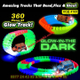 360 части Magic Tracks светеща писта с 2бр. колички, мост, пътни знаци - КОД 4169, снимка 4