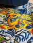 Зимно яке с пух Ed Hardy by Christian Audigier Tatoo Tiger Wolf bird S Small, снимка 16