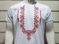 Нова мъжка бяла тениска с трансферен печат Шевица, Етно мотив, България, снимка 6