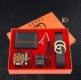 Комплект Gucci колан,часовник,портфейл,броеница,запалка,гривна, снимка 1 - Мъжки - 36904124