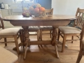 Комплект трапезна маса и столве масив, снимка 1