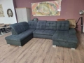 ПРОМОЦИЯ!!!Тъмно сив П - образен ъглов диван Nixon с функция сън, снимка 1