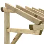 vidaXL Навес за врата, 200x100x100 см, бор масив, снимка 7