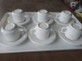 Порцеланов сервиз за кафе - 6 чаши с чинийки, снимка 1 - Сервизи - 29575840