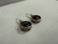 Сребърни обеци с черен оникс. №7766, снимка 2
