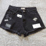 Къси черни дънкови панталони., снимка 1 - Къси панталони и бермуди - 44920663