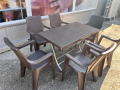 Градински комплект маса със столове 6бр ратан, снимка 5