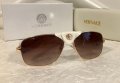 Versace 2021 унисекс слънчеви очила с кожа дамски,мъжки слънчеви очила, снимка 10