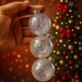 Прозрачни коледни топки с преливащ ефект - 3бр в опаковка., снимка 2