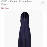 Нова елегантна рокля Boohoo xs размер, снимка 4 - Рокли - 39600252