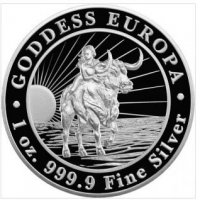 сребърна монета 1 оз 1 oz Европа, снимка 1 - Нумизматика и бонистика - 39475325