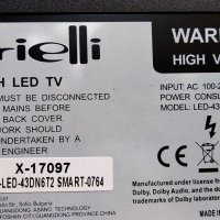 Arielli LED-43DN6T2 SMART със счупена матрица ,TP.MS338E.PB803 ,HV430FHB-N40 Tcon Board 47-6021121, снимка 3 - Части и Платки - 30410894