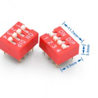 DIP превключвател, количество секции 4, DIP Switch, 2.54MM, снимка 1 - Друга електроника - 38164399