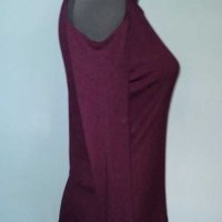 Еластична блуза модел топ с дълъг ръкав и открити рамене в цвят "Аметист" / голям размер , снимка 4 - Блузи с дълъг ръкав и пуловери - 30332900