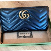 Оригинално Произведено в Италия кожено Унисекс Портмоне Gucci Гучи, снимка 3 - Портфейли, портмонета - 38564228