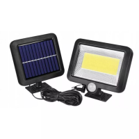 Водоустойчива соларна LED лампа + Сензор за движение, снимка 2 - Соларни лампи - 44913822