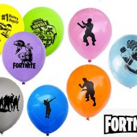 Fortnite Фортнайт шарени обикновен надуваем латекс латексов балон парти балони, снимка 1 - Други - 30206599