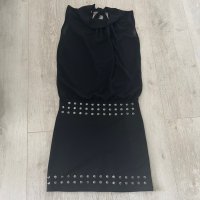 Черна рокля къса размер S, снимка 3 - Рокли - 38914261