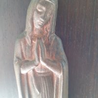 Богородица пано от чугун статуя икона статуетка масивна, снимка 2 - Антикварни и старинни предмети - 37145895