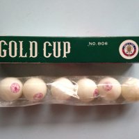 Стари топчета за тенис на маса Gold Cup N.806, снимка 2 - Колекции - 42627597