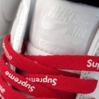 Nike Air Force 1 Supreme White Нови Оригинални Мъжки Обувки Кецове Маратонки Размер 43 Номер 27.5см , снимка 5 - Маратонки - 40258840